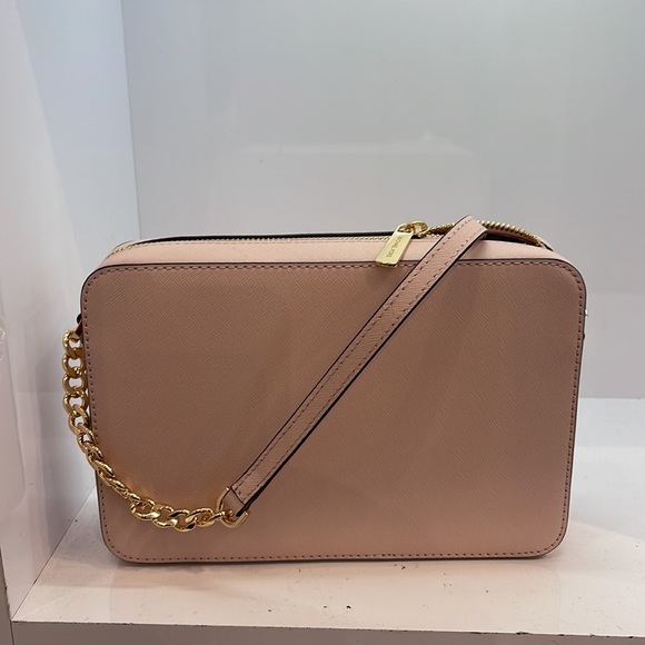 Michael Kors Jet Set Item Large East West Zip Crossbody Leathr Powder Blush/Pink - Picture 4 of 16